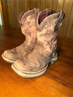 Durango Brown & Desert Camo Kids Western Boots